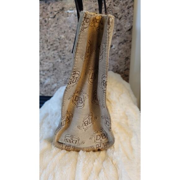 Dooney & Bourke Women's Large Tote Bag Monogram Tan Brown Vintage - Picture 15 of 16